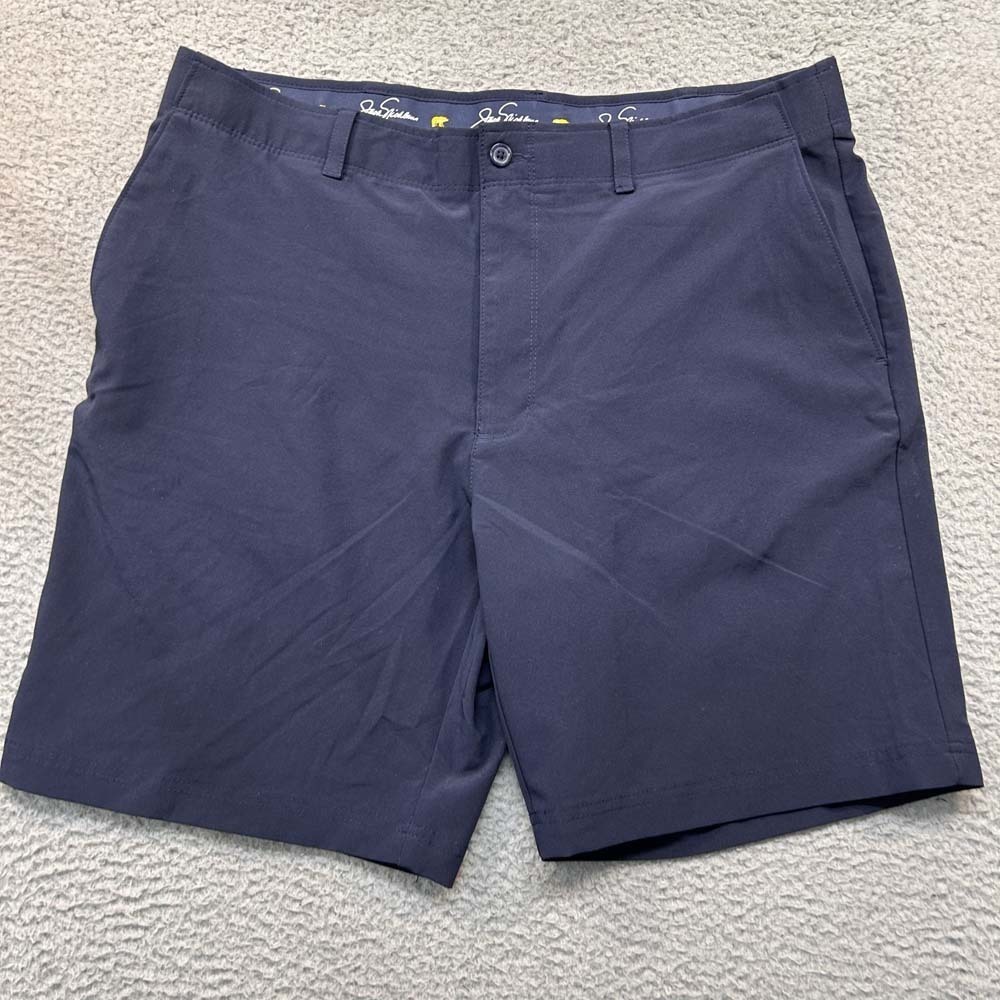 Jack Nicholas Golf Shorts Mens Chino Size 38 X 9.0 In Blue Golfing